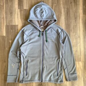 Voormi Hoodie Women's Size L Zip Up Gray Blue Running